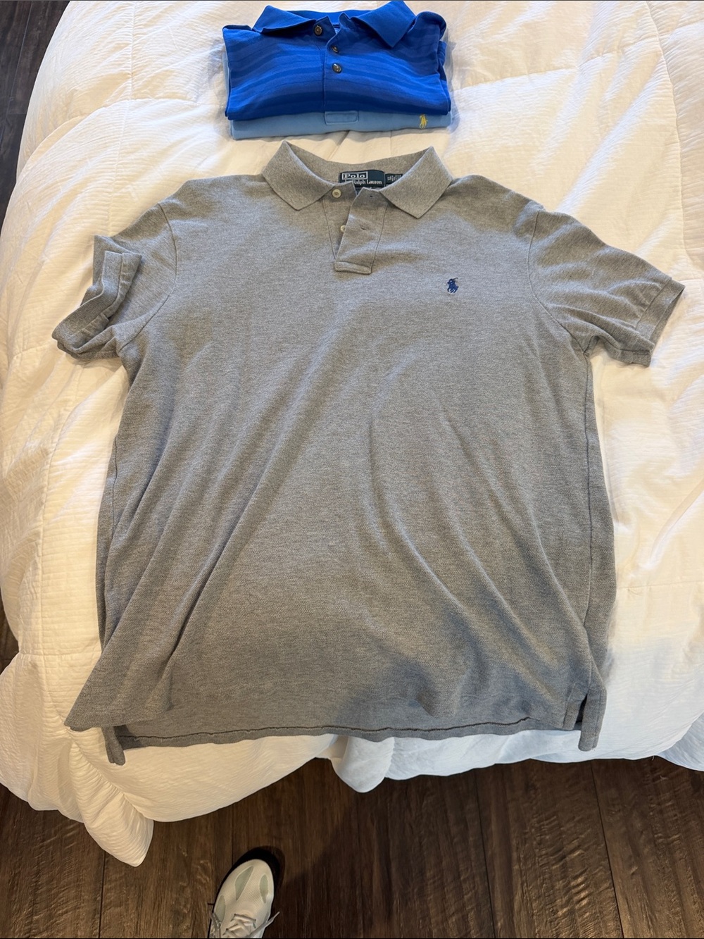 Ralph Lauren Men’s Light Gray Polo with Navy Pony